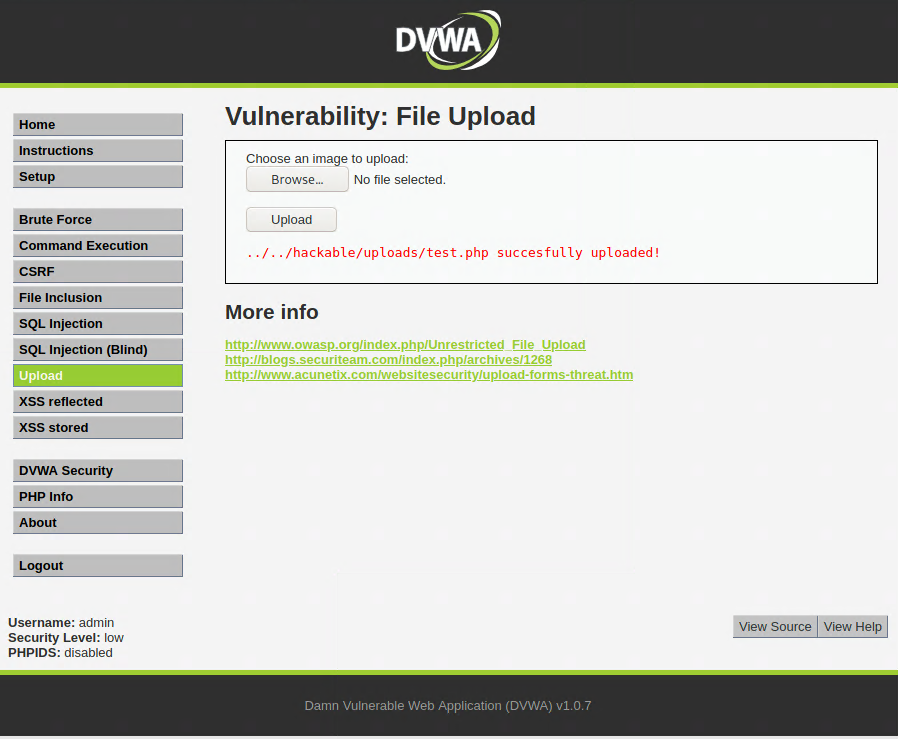 Setup user. Damn vulnerable web application. XSS Hunter программа. Damn vulnerable Linux. DVWA.