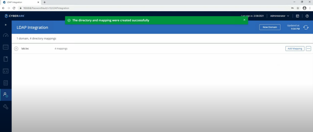 CyberArk LDAP integration success