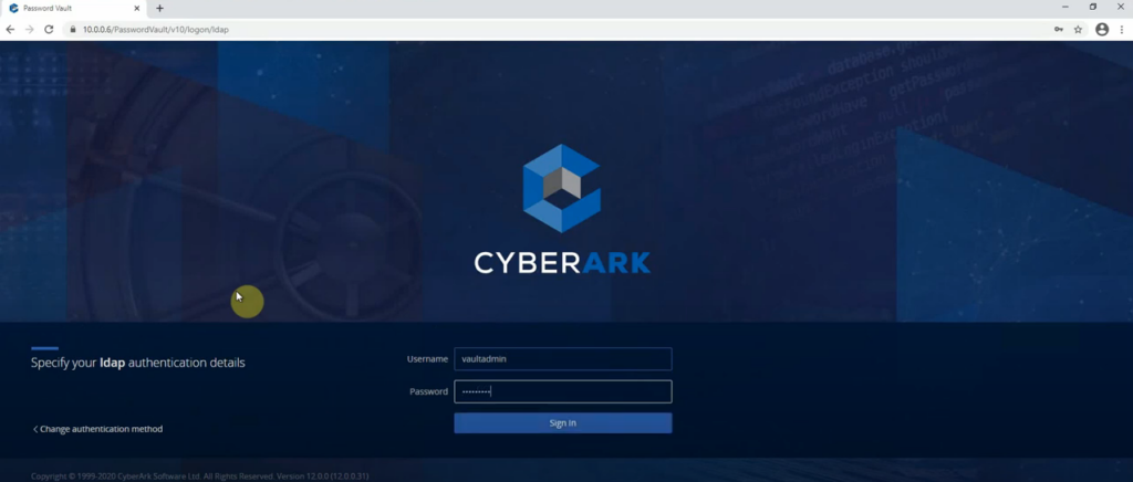 CyberArk logon using LDAP credentials